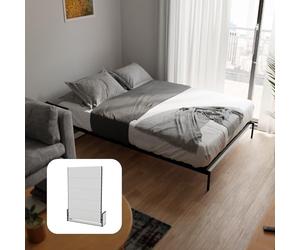 Wallbedking Cama Abatible Studio Vertical 135x190cm con Pistones a Gas, Marco Metálico Fuerte, Capacidad 350 kg, Ideal para Habitaciones Pequeñas o Estudios, Ahorro de Espacio, No Incluye Colchón
