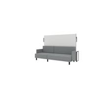 Wallbedking Morphy Studio Cama Abatible con Sofá Horizontal - Sistema Modular de Ahorro de Espacio (135x190 cm)