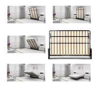 Wallbedking Standard Horizontal Individual Cama abatible Clásica 120 x 200 cm Horizontal | Cama Abatible, Cama De Pared, Cama Plegable, Cama Oculta, Cama de Invitados