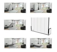 Wallbedking Studio Cama Abatible Horizontal, 120 x 200 cm, Cama Plegable de Pared, Individual, Color Blanco
