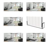 Wallbedking Studio Horizontal Individual Cama abatible 90 x 190 cm Horizontall | Cama Abatible, Cama De Pared, Cama Plegable, Cama Oculta, Cama de Invitados
