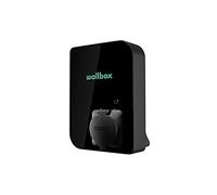 Wallbox Cargador Copper SB para EV. Potencia de hasta 22 kW. Lector de Tarjetas RFID Integrado y Cable de Carga Tipo 2. Conexión WiFi y Bluetooth, y Compatible con OCPP.
