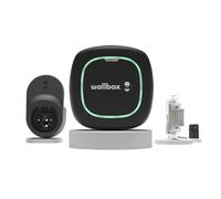 Wallbox Kit Pulsar MAX (Cargador de vehículo eléctrico, medidor de Potencia y Cable Dock) 7,4 kW, 5 m, T2 Negro. Compatible con Alexa y Google Home