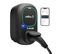 Wallbox Pulsar MAX 7.4kW - Cargador Coche Electrico 32 A - Cargador EV Tipo 2 - Estación Carga para Vehículo Eléctrico WiFi y Bluetooth - Cargador EV para Interior y Exterior