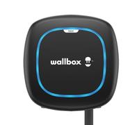 Wallbox Pulsar MAX - Cargador de vehículo eléctrico (7,4 kW, Tipo 2, Wi-Fi, Bluetooth, OCPP, Interior/Exterior, protección a Tierra, Cable de 5 Metros, diseño fácil de Instalar), Color Negro
