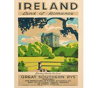 WallBuddy Blarney - Póster de Irlanda de Irlanda para decoración Irlandesa, 13 x19