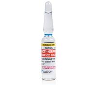 Wallcur Practi-Heparina Sódica 5000UI/0,2mL Ampolla (Paquete de 100) - Producto simulado para la formación médica
