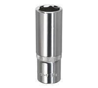 WallDrive® Socket de 16 mm de profundidad 3/8 "Sq Drive totalmente pulido