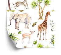 WALLERO Decoración de Pared, Animales salvajes, 50 x 1000 cm