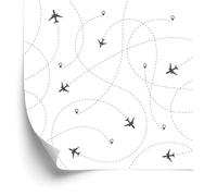 WALLERO Decoración de Pared, Aviones, 50 x 1000 cm