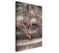 WALLERO Lienzo decorativo abstracto de la historia - moderna decoración de pared e impresión artística | Cuadros de pared para salón, dormitorio, cocina pasillo 80 x 120 cm