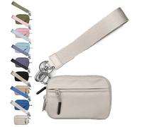 Wallet 2nd Gen, Billeteras para Mujer,Diga adiós a Las Carteras voluminosas, Mucho Espacio de Almacenamiento,Billetera Llavero de Nailon Impermeable para Mujer, la elección Ideal (Beige)