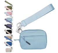 Wallet 2nd Gen, Billeteras para Mujer,Diga adiós a Las Carteras voluminosas, Mucho Espacio de Almacenamiento,Billetera Llavero de Nailon Impermeable para Mujer, la elección Ideal (Azul Cielo)