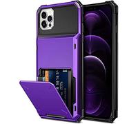 Wallet 4-Card Slot Credit Phone Case For Iphone 14 Plus 13 Pro 11 12 Pro Max Xr X Xs Max 7 8 Plus Card Holder Cover,Black,For Iphone Se 2020, YHNNH, Purple,
