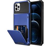 Wallet 4-Card Slot Credit Phone Case For Iphone 14 Plus 13 Pro 11 12 Pro Max Xr X Xs Max 7 8 Plus Card Holder Cover,Black,For Iphone Se 2020, YHNNH, Navy Blue,
