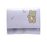 Wallet - Cartera Linda, Animal Tri Folded PU Pequeña Cartera | Monedero de Dibujos Animados Lindo Monedero de Monedero de la Cartera Plegable Linda para Niñas de Moda, morado, Se référer au