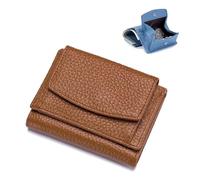 Wallet, Foldable Slim Compact Card Holder, Unisex Wallet with Coin Pouch(Earthy Yellow)