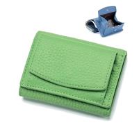 Wallet, Foldable Slim Compact Card Holder, Unisex Wallet with Coin Pouch(Green)