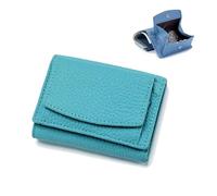 Wallet, Foldable Slim Compact Card Holder, Unisex Wallet with Coin Pouch(Sky Blue)