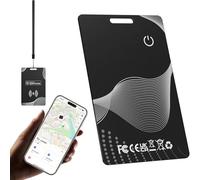 Wallet Smart Card Tag Ultradelgado 1.5mm, Tracker Localizador Compatible con Apple Buscar App (Solo iOS 14.5+), Bluetooth GPS, Buscador de Objetos para Cartera, Maletas, Pasaporte, Negro