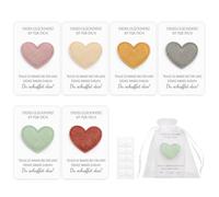 WALLFID 6 Piezas Set Amuleto de la Suerte, 6 Colores Regalo Tú Puedes Lograrlo, Corazón de Tela Pocket Hug Amuleto de la Suerte con Tarjeta y Bolsa de Organza, Regalo de Ánimo para Amiga Compañera Gra