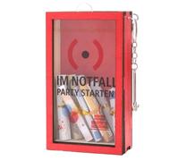 WALLFID Boîte d’urgence en bois - Cadeau original et amusant pour anniversaire, mariage ou retraite - Cadeau d’argent pour femmes et hommes - Boîte décorative avec marteau (Cumpleaños)