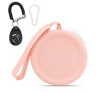 WALLFID Bolsa pequeña de silicona para perros, con clicker de entrenamiento de mascotas, bolsa de paseo para perros y gatos, tamaño de bolsillo, fácil de limpiar, sin olor, diseño de cremallera, a