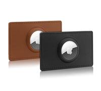 WALLFID Porta AirTag a Carta 2 Pezzi, Custodia in PU Compatibile con Apple AirTag 2ª Generazione (2026) e AirTag (2021), Formato Carta di Credito Ultra Sottile per Portafoglio, Borsa e Zaino