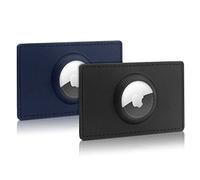 WALLFID Porta AirTag a Carta 2 Pezzi, Custodia in PU Compatibile con Apple AirTag 2ª Generazione (2026) e AirTag (2021), Formato Carta di Credito Ultra Sottile per Portafoglio, Borsa e Zaino