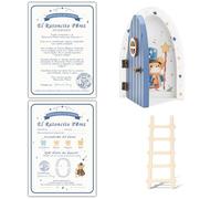 WALLFID Puerta Ratoncito Perez,Ratoncito Perez,1 Casa Mágica,3 Cartas De Ratoncito Perez,Recibe Un Recuerdo Especial Al Celebrar La Pérdida De Tu Diente