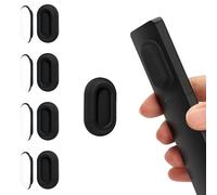 WALLFID Soportes de control remoto magnético de silicone, 4 paquetes - Organizador de pared compatible con controles redondeados (Negro 4 Pack)