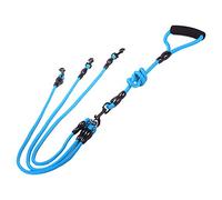 Wallfire Heavy Duty Sturdy 2/3/4 Way Pet Walking Coupler Lead Nylon Cuerda Trenzada Correa para Perros (Color : Azul, Size : 3 Way)