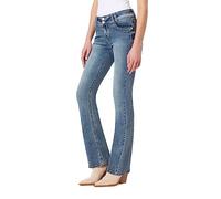 WallFlower Luscious Curvy Bootcut Mid-Rise Insta Stretch Juniors Jeans (Standard and Plus), Galaxia, 38W x 32L para Mujer