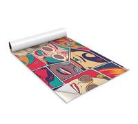 Wallfluent Adhesivo Autoadhesivo Decorativo para Muebles Mate Papel Pintado Pagatinas para Cocina Sala Dormitorio 100x50 cm para Armario Puerta - Rostros femeninos al estilo Pop Art.