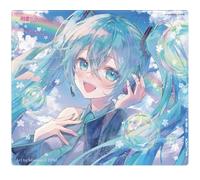 Wallhack Alfombrilla de Ratón de Vidrio para Gaming x Hatsune Miku - Edición Colaborativa SP-004 | Diseño Summer Miku | Superficie Profesional de Velocidad (Vidrio Templado) | Gran Tamaño 49 x 43 cm