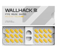 Wallhack PTFE Pills Mouse Patines | Patines premium para ratones de gaming | Ultra-Glattes Slide en tela y almohadillas de cristal | Ajuste de velocidad y control | Rápido y fácil | Amarillo 7 mm x 14