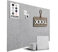 WALLHERO Tablero de corcho de oficina, 59 x 36 pulgadas, paquete de 15, azulejos de fieltro para pared, tablero de tac, tablero de fieltro grande, protector de pared para tablero de dardos (listones