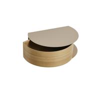 Wallie Estante de Pared Gris Beige/ Roble