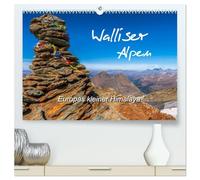 Walliser Alpen - Europas 'kleiner' Himalaya (hochwertiger Premium Wandkalender 2026 DIN A2 quer), Kunstdruck in Hochglanz: Warum in die Ferne schweifen ...
