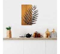 Wallity Accesorios de pared de madera pintados a mano, 58 x 50 x 3 cm, 100% madera (3 cm) y metal (1,5 mm), variaciones de color únicas para una decoración elegante del hogar