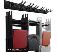 Wallmaster Organizador de herramientas de almacenamiento de garaje, herramientas resistentes, organización de garaje, montaje en pared, colgador con 6 ganchos, pistas de 48 pulgadas, carga máxima de