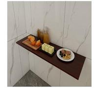 WallMounted Foldable Dining TableRound Corner Design SpaceSaving Floating Desk para espacios pequeños Home Office Laundry Room Bar Walnut Finish (90x40cm / 35.4x15.7in)