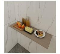 WallMounted Folding Dining TableSpaceSaving Round Corner Design for Small Spaces Home Office Laundry Room Bar (Ironwood 80x40cm/31.5x15.7")