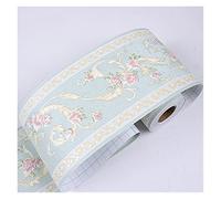 wallpaper borders， 1Pcs 5M long Vintage Stickers Waistline Wall baseboard Waterproof Borders Kitchen bedroom living room (Color : 2, Size : 10.5cm wide X5M long) ( Color : 14 , Size : 10.5cm wide X5M