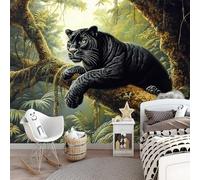 Wallpaper Vertical Stripes Abstract Design 300 x 210 cm for Living Room Children's Room Bedroom Hallway 3D Effect Non-Woven Wallpaper Motif Wallpaper UV Orange Brown