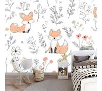 Wallpaper Vertical Stripes Abstract Design 300 x 210 cm for Living Room Children's Room Bedroom Hallway 3D Effect Non-Woven Wallpaper Motif Wallpaper UV Orange Brown