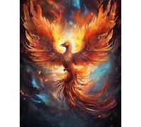 Wallphantom Animales DIY Cuadros para Pintar por Numeros,Ave Fénix,Pintar por Numeros Adultos,Pintar con Numeros Principiantes Lienzos,Kit Manualidades,40x50cm sin borde