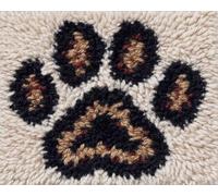 Wallphantom DIY Alfombras Kits De Ganchillo,huellas de patitas de cachorro,Kit De Ganchillo Para Principiantes,set De Lona Para Hacer Alfombras Para El Hogar,90x120cm