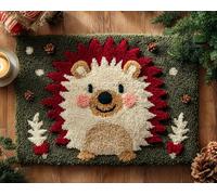 Wallphantom Diy Kit Alfombra Gancho De Pestillo,La Navidad es linda,Kit De Fabricación De Alfombras,decoración del hogar para familiares y amigos,52x38cm