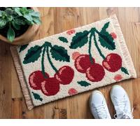 Wallphantom Diy Kit Gancho De Pestillo,cereza,Latch Hook Rug Kits,Kit De Ganchillo Para Principiantes,Fabricación De Alfombras,55x75cm